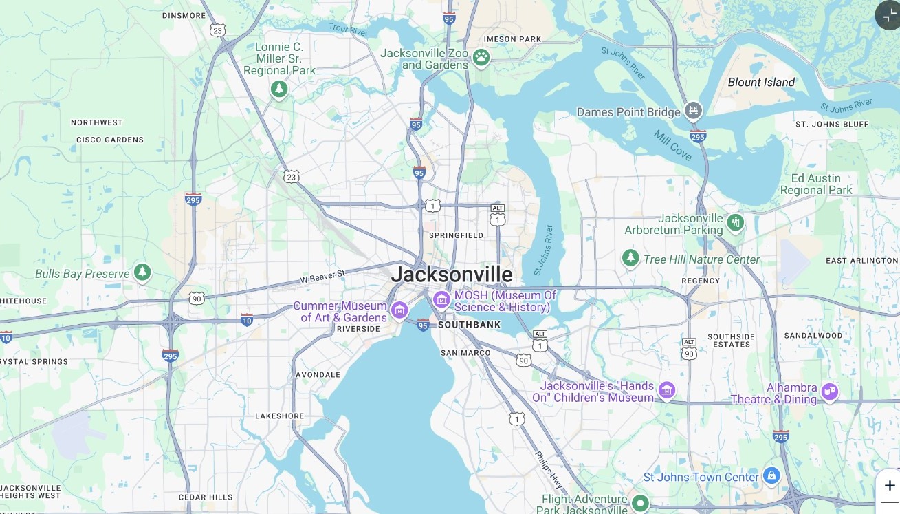 map of Jacksonville