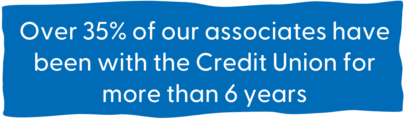 35% of our associate have been with pefcu for over 6 years